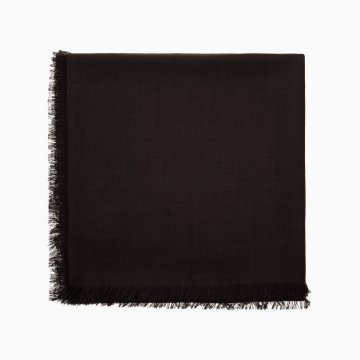 luxuriöses Tuch aus Seide und Schurwolle in schwarz