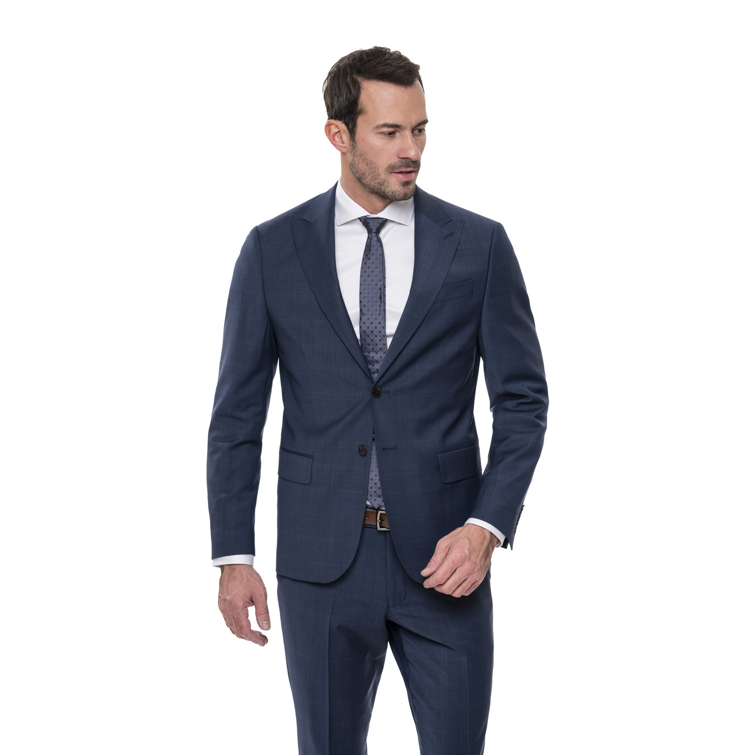 Anzugsakko Blau mit Karo-Muster - Slim Fit - MIX & MATCH