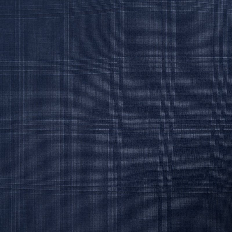 Anzughose Blau mit Karo-Muster -  Slim Fit - MIX & MATCH