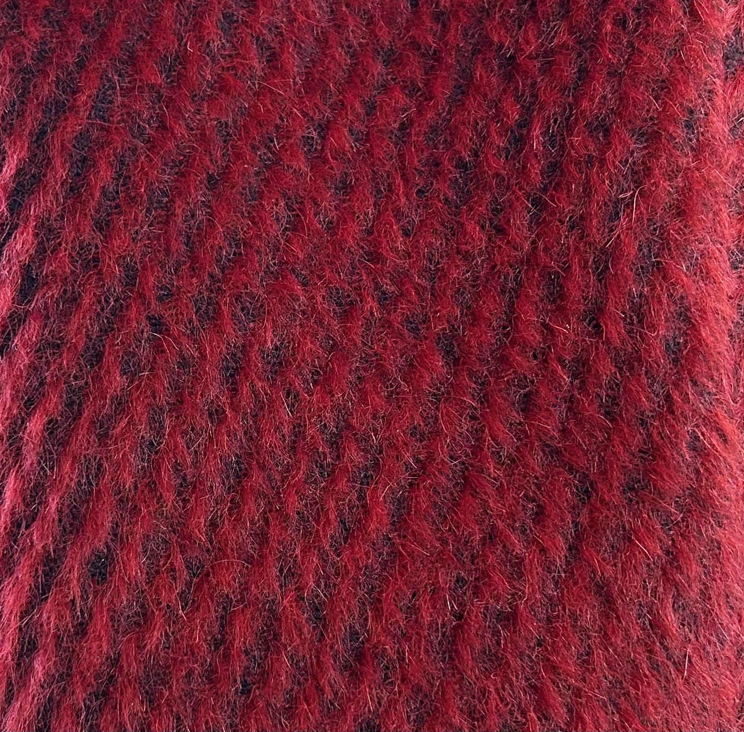Einreihiger Wollmantel Rot