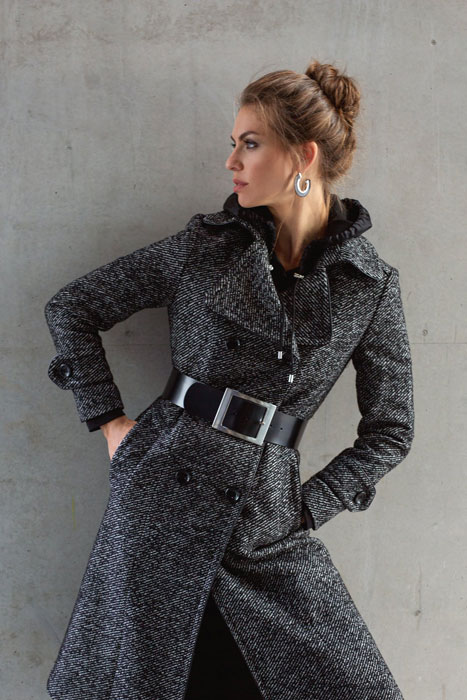 Doppelreihige Mantel Tweed Damen Lookbook Ozeta Doppelreihige Mantel Tweed Damen Lookbook Ozeta