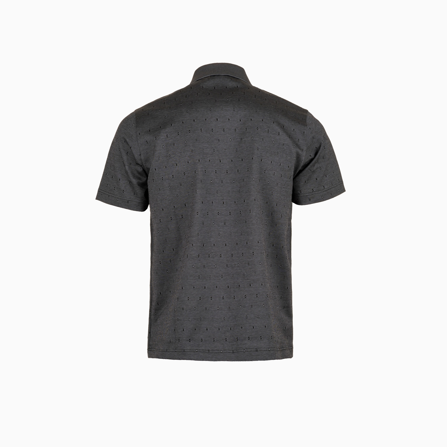 Polo-Shirt Grau - Baumwoll-Jacquard