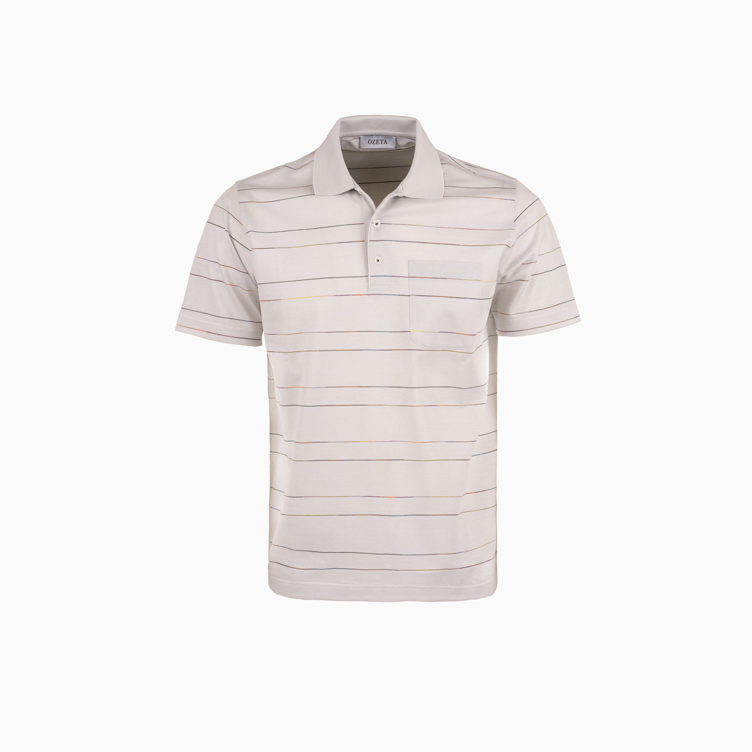 Polo-Shirt Weiß - Baumwoll-Jacquard