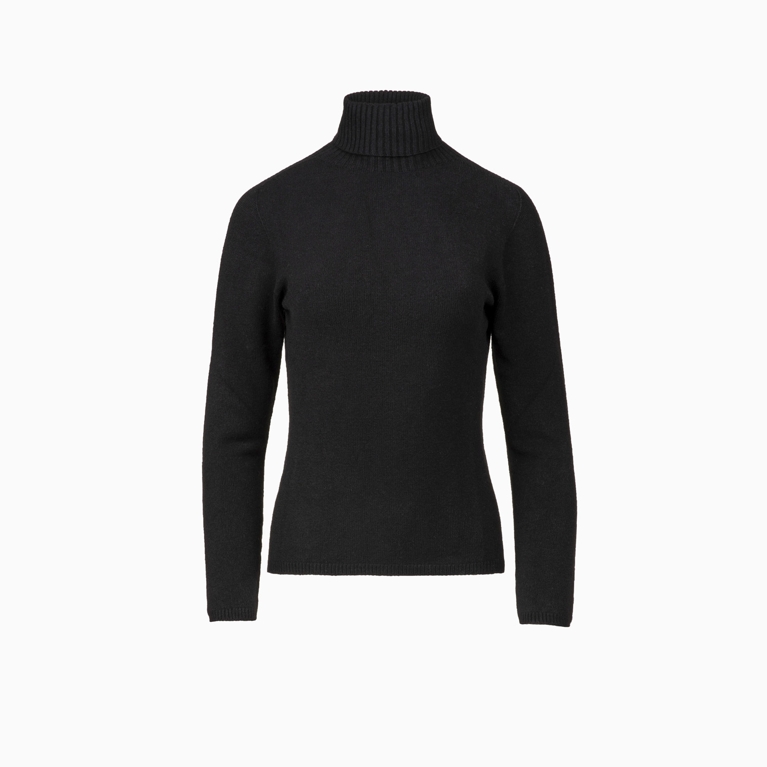 Rollkragenpullover Schwarz aus Angorawolle