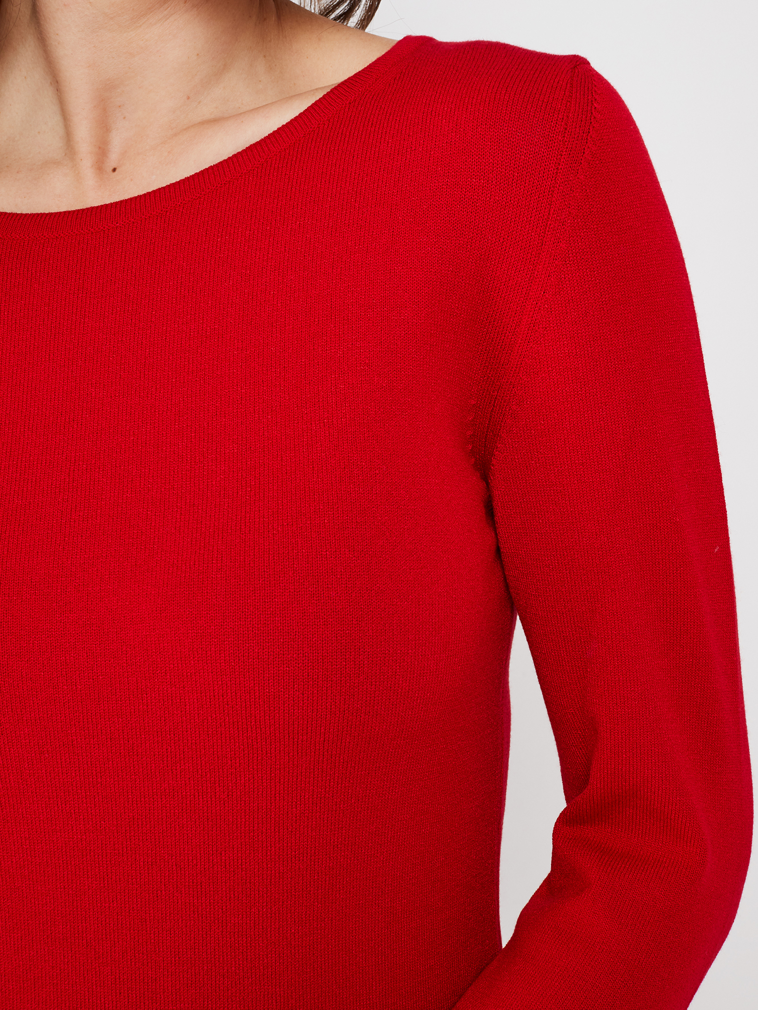 Pullover Rot mit Rundhalsausschnitt
