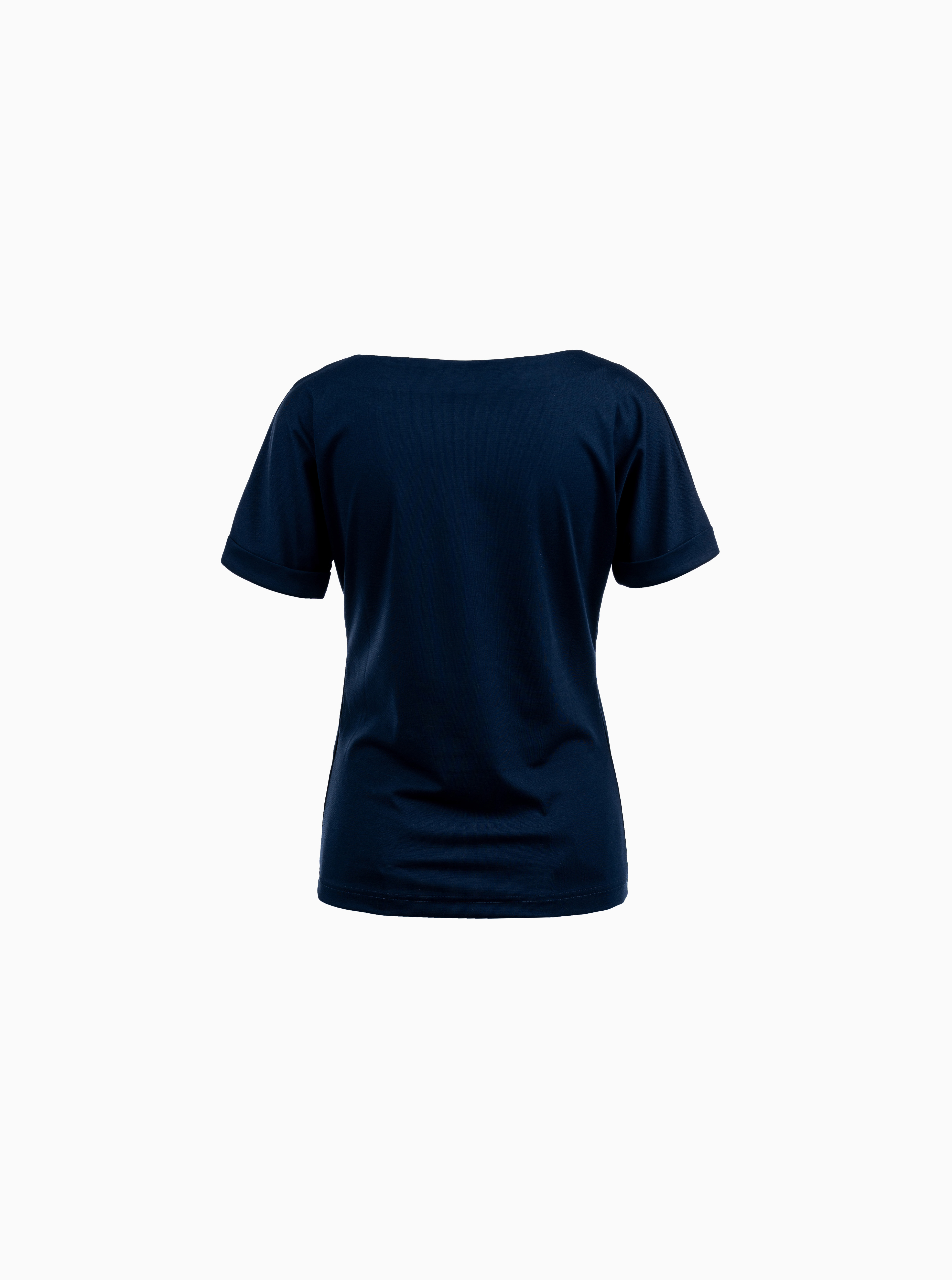 T-Shirt Blau mit Goldnieten-Detail
