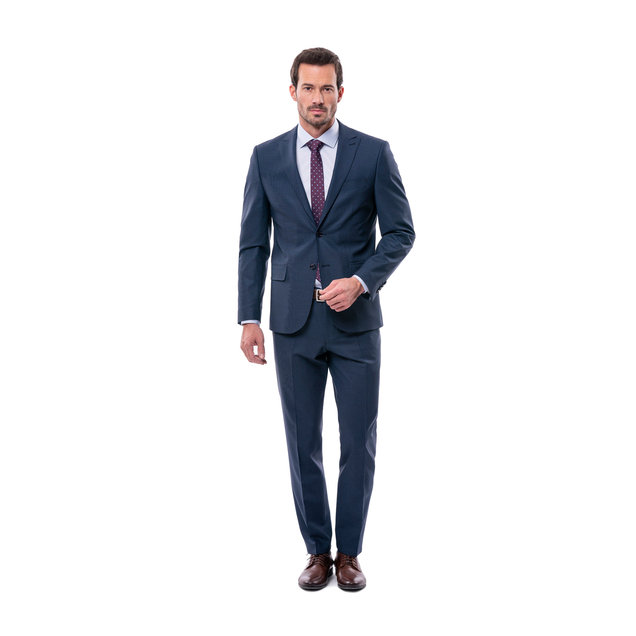 Anzugsakko Blau mit Pepita-Muster - Slim Fit - MIX & MATCH