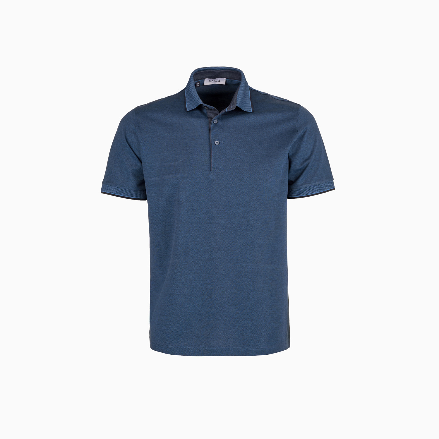 Polo-Shirt Blau -  Baumwoll-Piqué