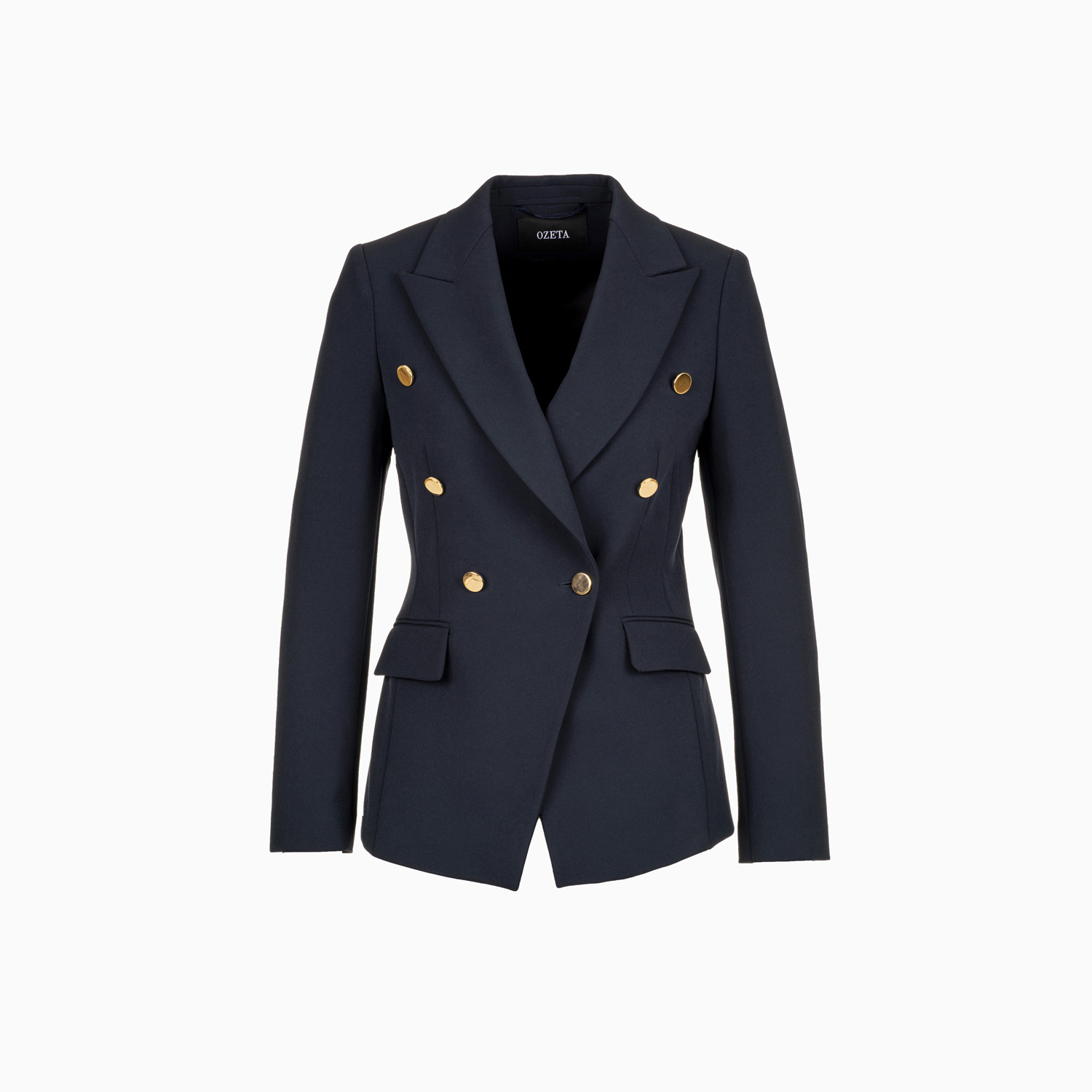 Doppelreihiger Blazer Blau mit goldenen Knöpfen