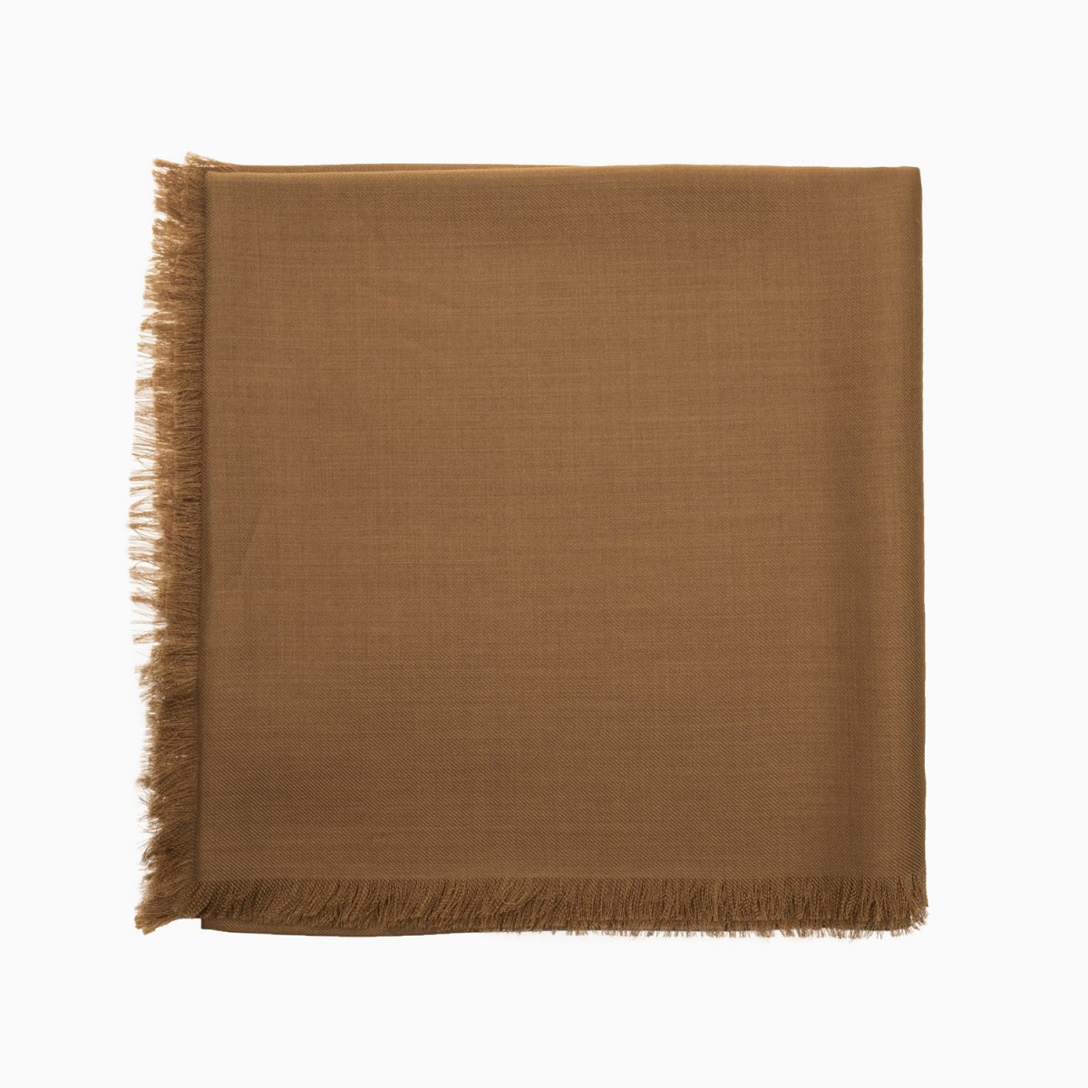 luxuriöses Tuch aus Seide und Schurwolle in camel