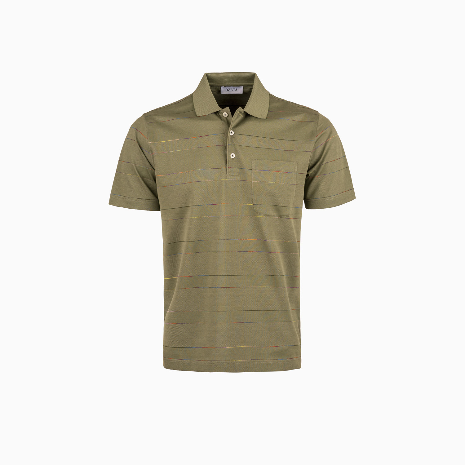 Polo-Shirt Grün – Baumwoll-Jacquard