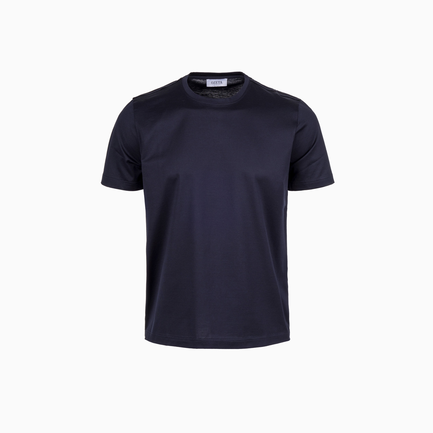 Basic T-Shirt aus Baumwolle in blau