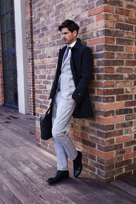 Anzug grau Karomuster Herren Business Frühjahr Sommer Kollektion OZETA Anzug grau Karomuster Herren Business Frühjahr Sommer Kollektion OZETA