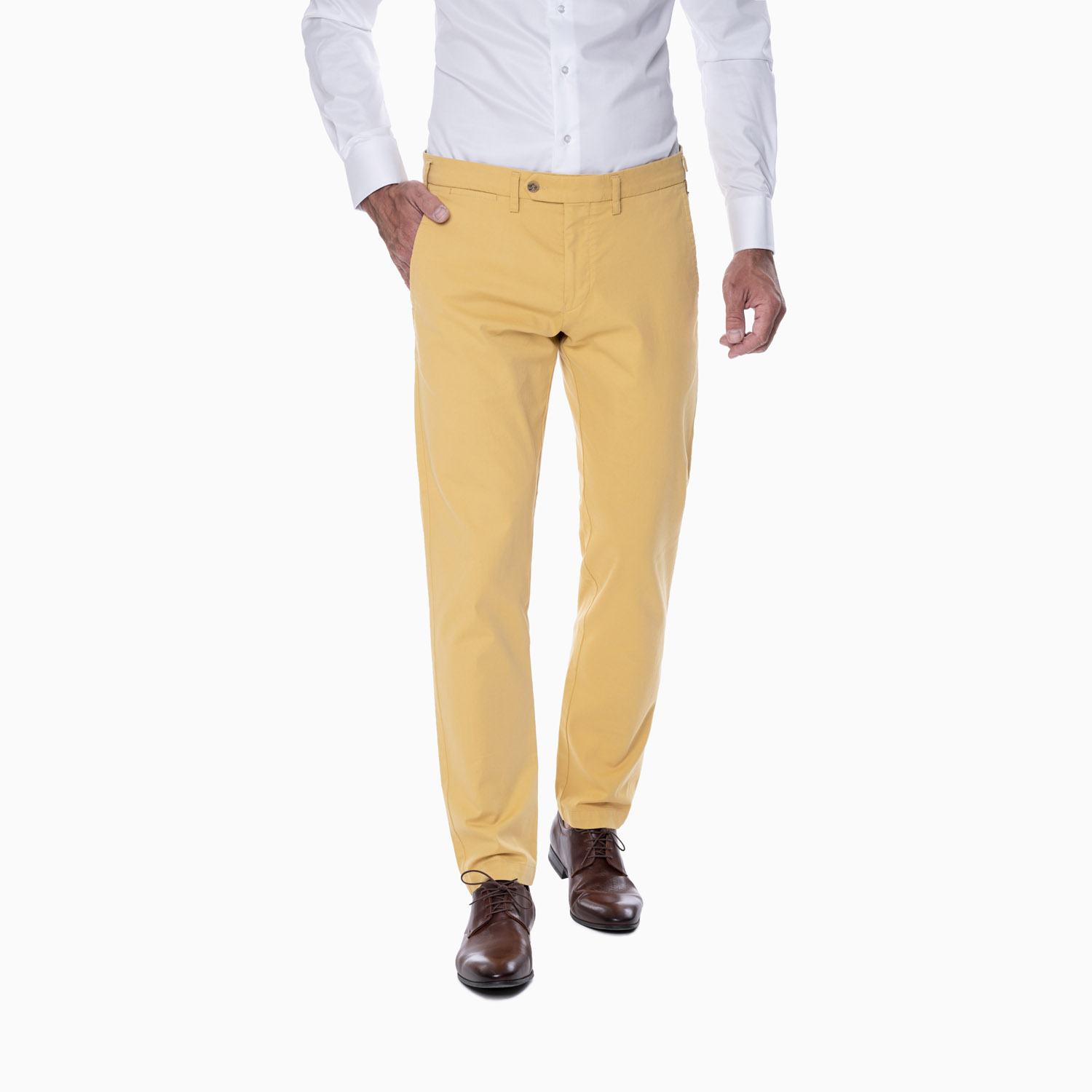 Chino Hose Gelb - Slim Fit