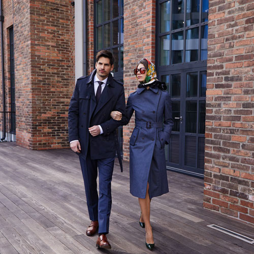 Trenchcoat demin Damen Frühjahr Sommer Kollektion 2022 OZETA Trenchcoat demin Damen Frühjahr Sommer Kollektion 2022 OZETA