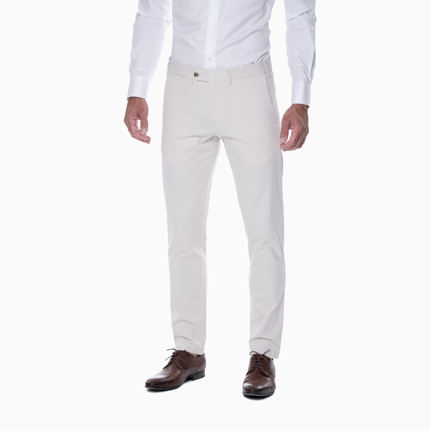 Chino Hose Beige-Hell - Slim Fit