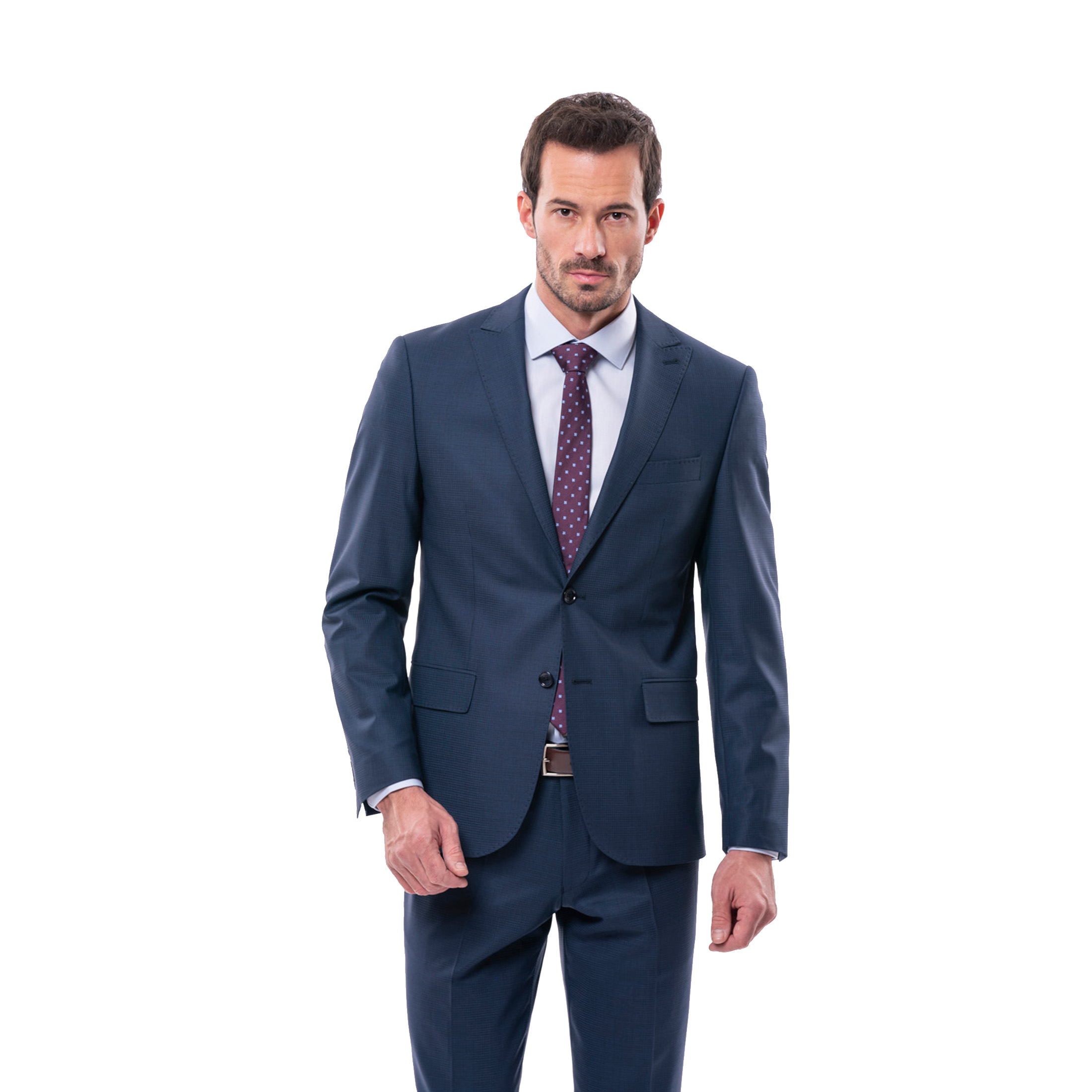 Anzugsakko Blau mit Pepita-Muster - Slim Fit - MIX & MATCH