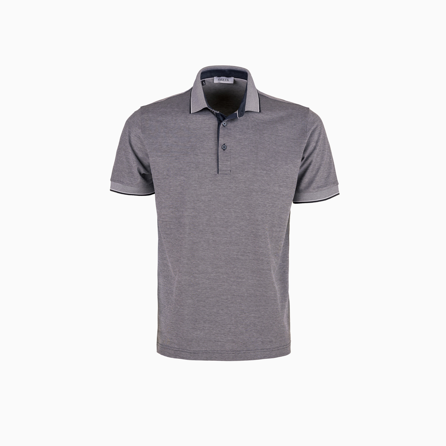 Polo-Shirt Grau - Baumwoll-Piqué