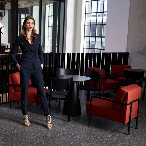 Blazer Hose Damen Marine Look Business Frühjahr Sommer 2022 OZETA Blazer Hose Damen Marine Look Business Frühjahr Sommer 2022 OZETA