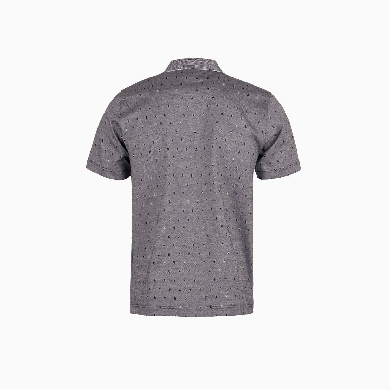 Polo-Shirt Hellgrau - Baumwoll-Jacquard