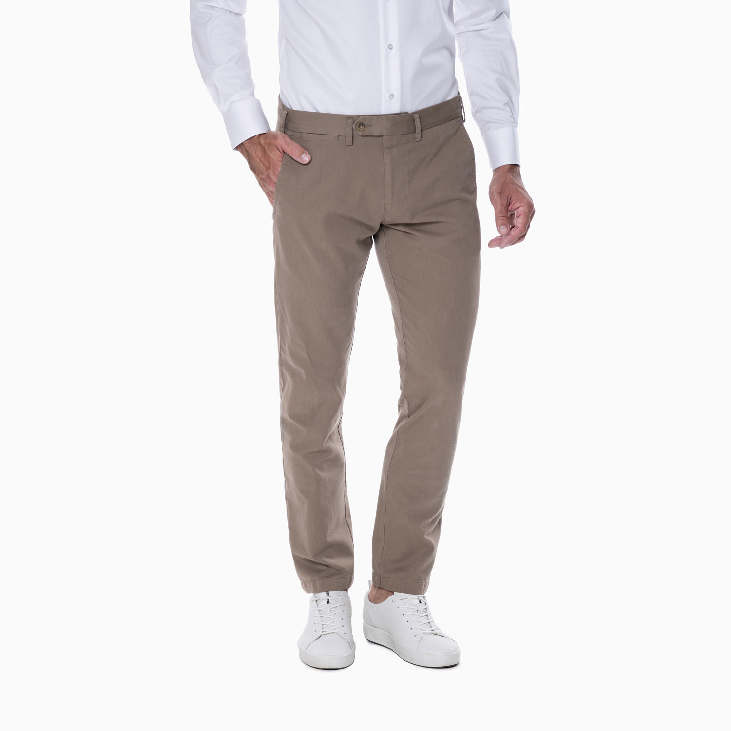 Chino Hose Camel-Dunkel - Slim Fit