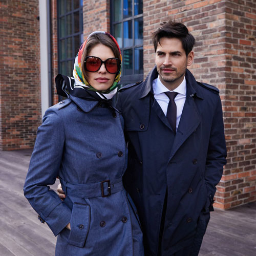 Trenchcoat demin Damen Frühjahr Sommer Kollektion 2022 OZETA Trenchcoat demin Damen Frühjahr Sommer Kollektion 2022 OZETA