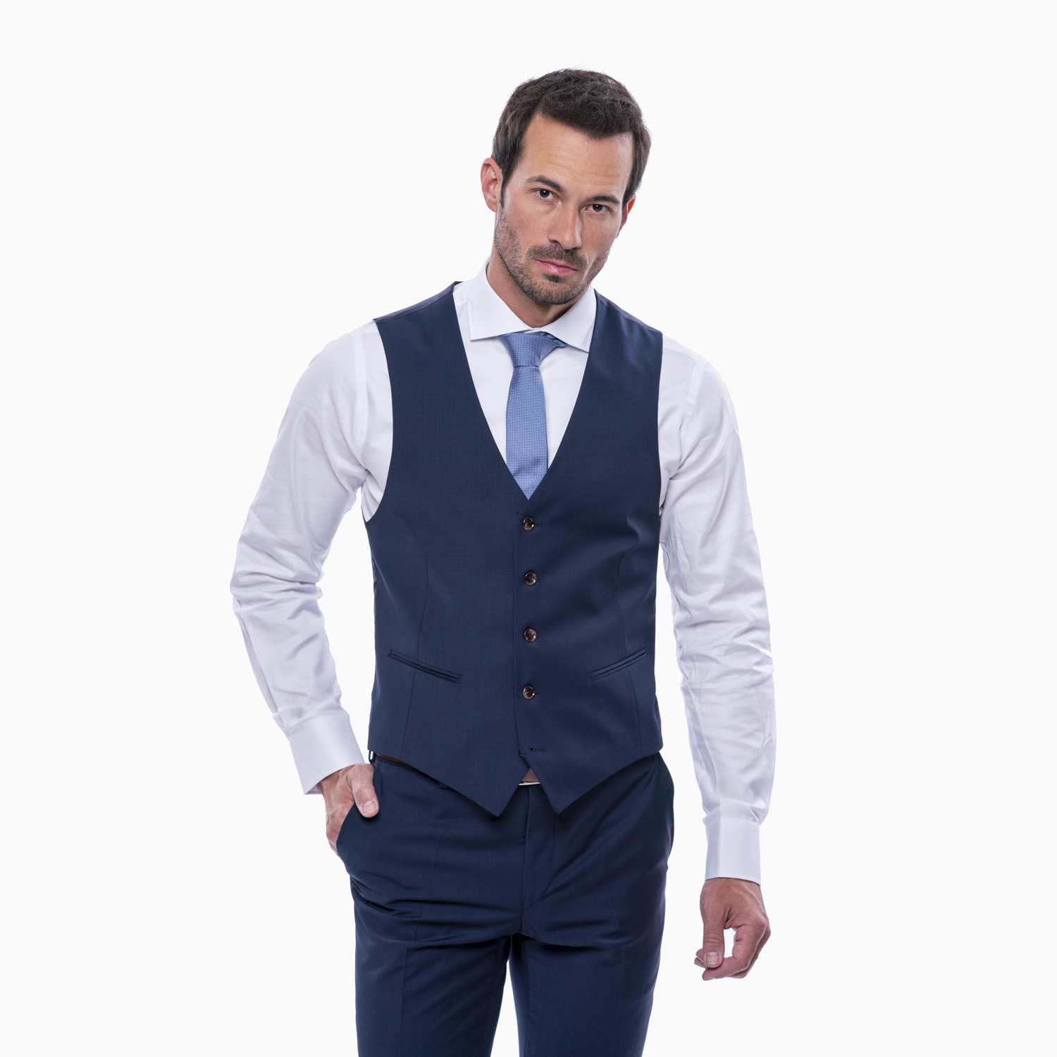 Anzugweste Blau -  Slim Fit – MIX & MATCH