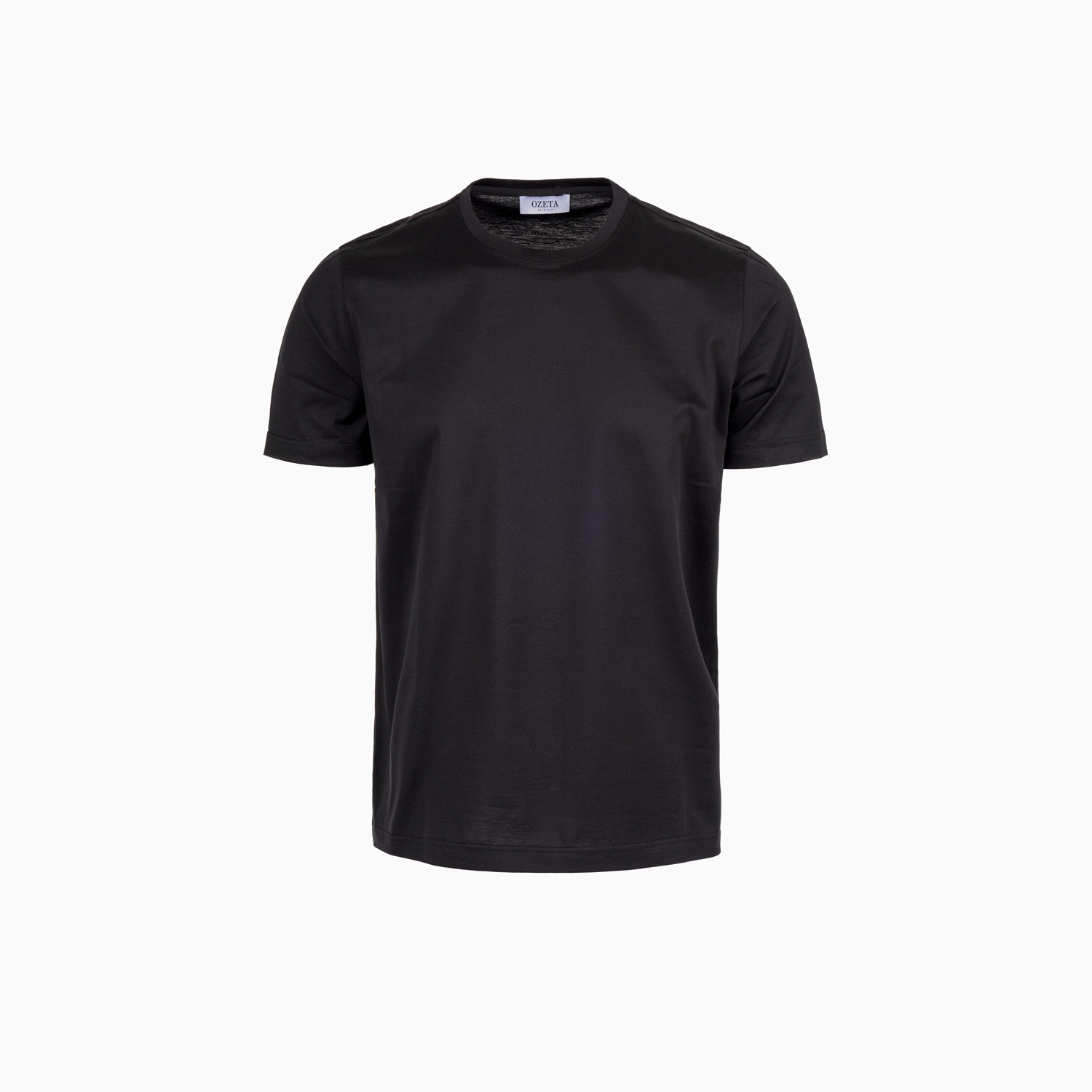 T-Shirt, merzerisierte Baumwolle, schwarz