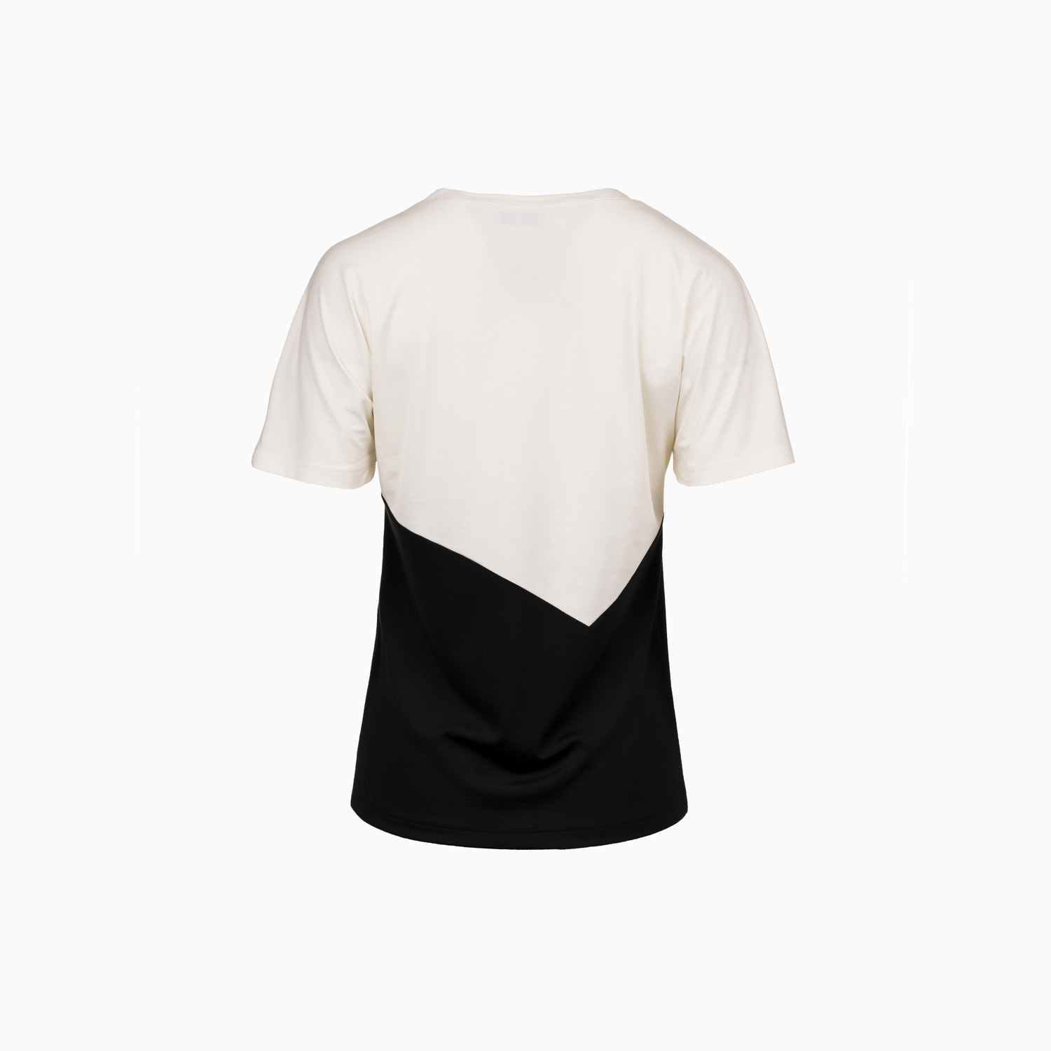 T-Shirt Schwarz-Weiß mit U-Boot-Ausschnitt